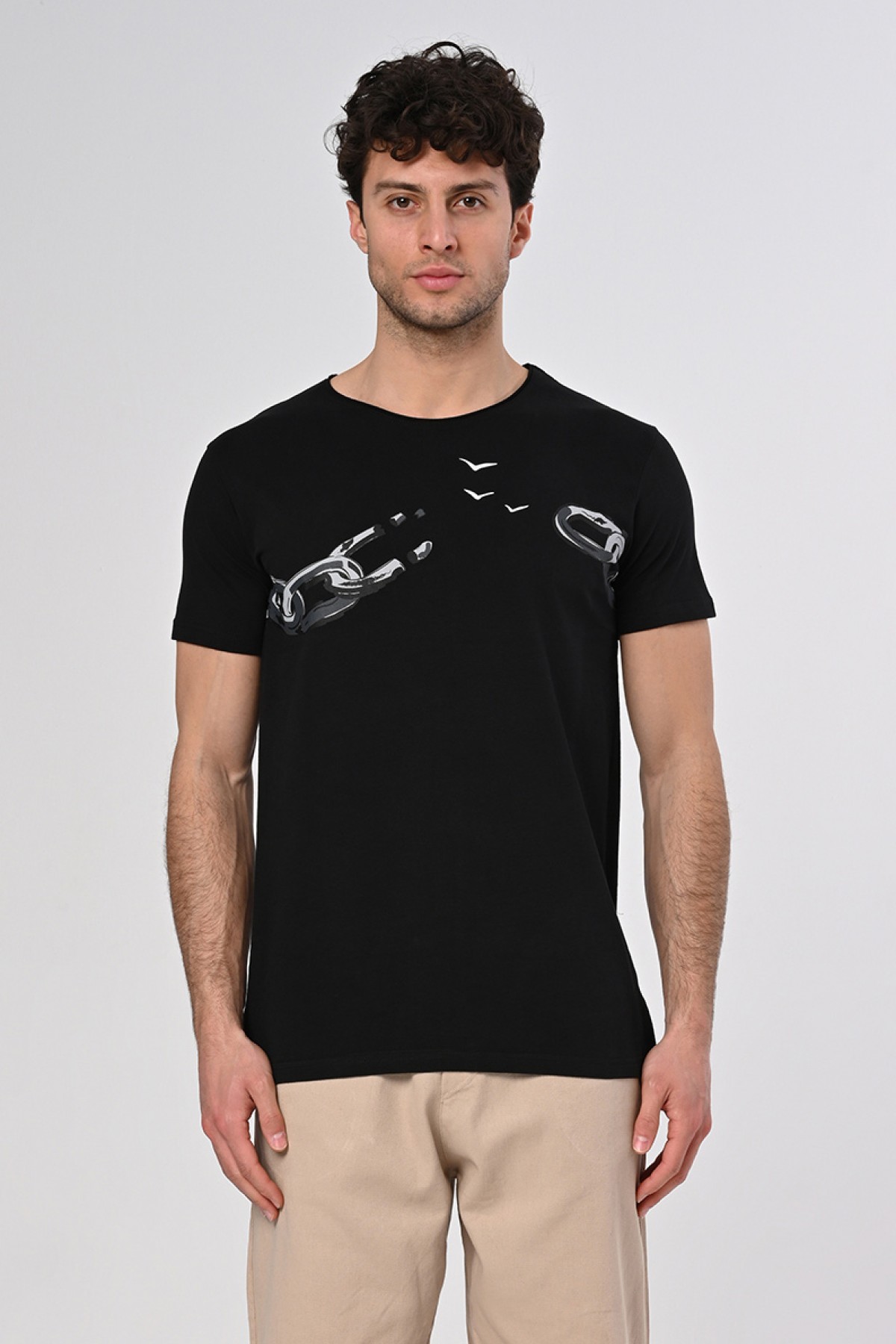 Ayasofya Tasarım Pamuk Siyah T-shirt